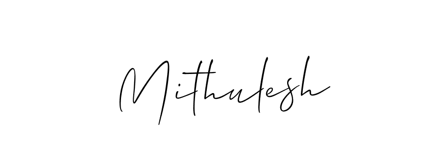 It looks lik you need a new signature style for name Mithulesh. Design unique handwritten (Allison_Script) signature with our free signature maker in just a few clicks. Mithulesh signature style 2 images and pictures png