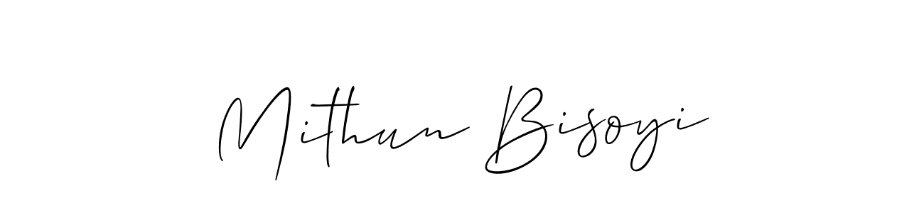 if you are searching for the best signature style for your name Mithun Bisoyi. so please give up your signature search. here we have designed multiple signature styles  using Allison_Script. Mithun Bisoyi signature style 2 images and pictures png