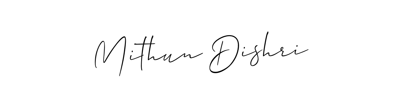 Make a short Mithun Dishri signature style. Manage your documents anywhere anytime using Allison_Script. Create and add eSignatures, submit forms, share and send files easily. Mithun Dishri signature style 2 images and pictures png