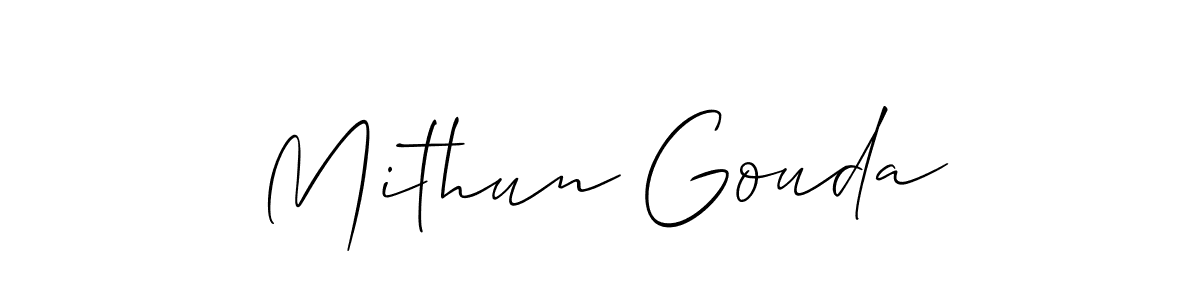 Also You can easily find your signature by using the search form. We will create Mithun Gouda name handwritten signature images for you free of cost using Allison_Script sign style. Mithun Gouda signature style 2 images and pictures png