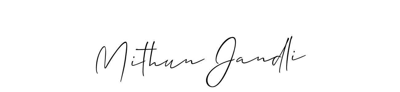 This is the best signature style for the Mithun Jandli name. Also you like these signature font (Allison_Script). Mix name signature. Mithun Jandli signature style 2 images and pictures png