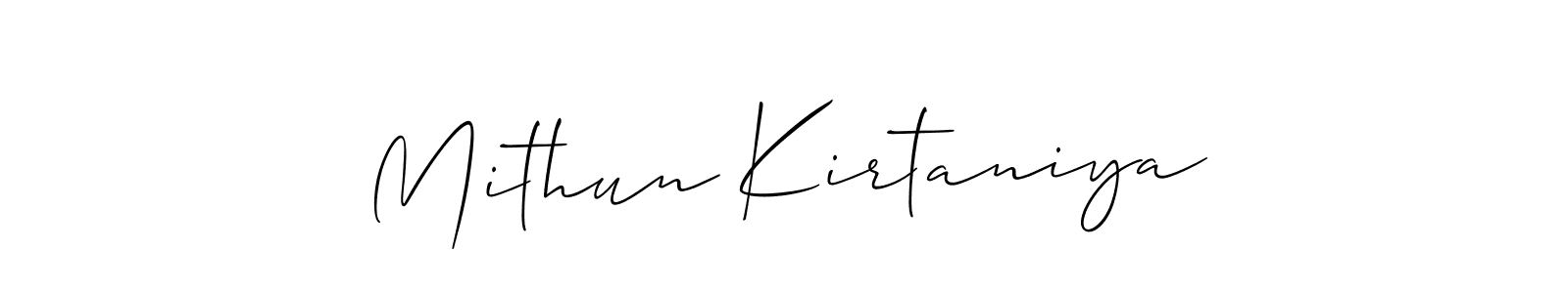 Best and Professional Signature Style for Mithun Kirtaniya. Allison_Script Best Signature Style Collection. Mithun Kirtaniya signature style 2 images and pictures png