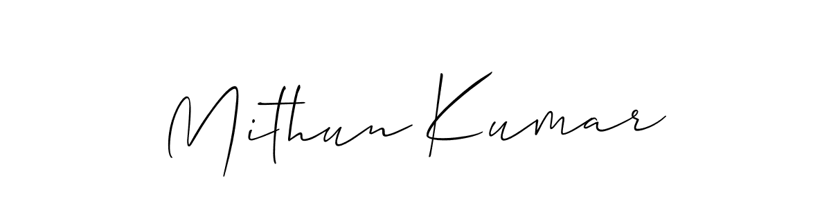 Also we have Mithun Kumar name is the best signature style. Create professional handwritten signature collection using Allison_Script autograph style. Mithun Kumar signature style 2 images and pictures png