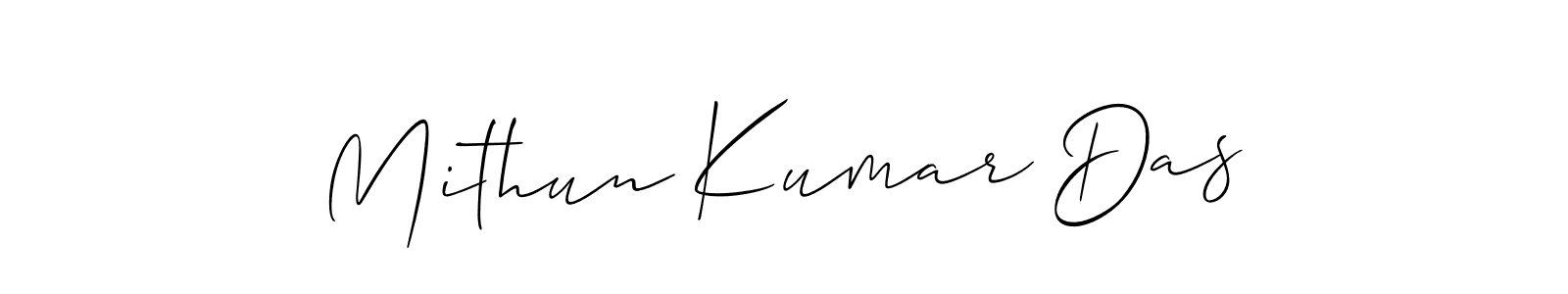 How to make Mithun Kumar Das name signature. Use Allison_Script style for creating short signs online. This is the latest handwritten sign. Mithun Kumar Das signature style 2 images and pictures png