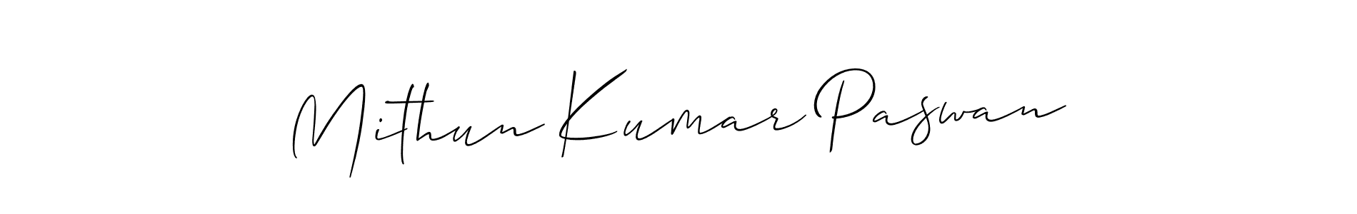 Make a beautiful signature design for name Mithun Kumar Paswan. With this signature (Allison_Script) style, you can create a handwritten signature for free. Mithun Kumar Paswan signature style 2 images and pictures png