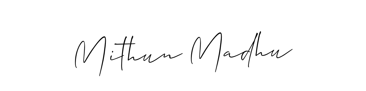 This is the best signature style for the Mithun Madhu name. Also you like these signature font (Allison_Script). Mix name signature. Mithun Madhu signature style 2 images and pictures png