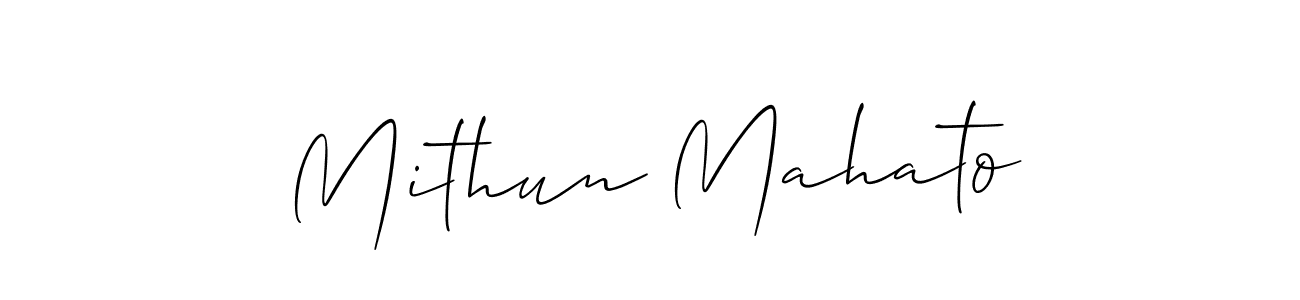 Design your own signature with our free online signature maker. With this signature software, you can create a handwritten (Allison_Script) signature for name Mithun Mahato. Mithun Mahato signature style 2 images and pictures png