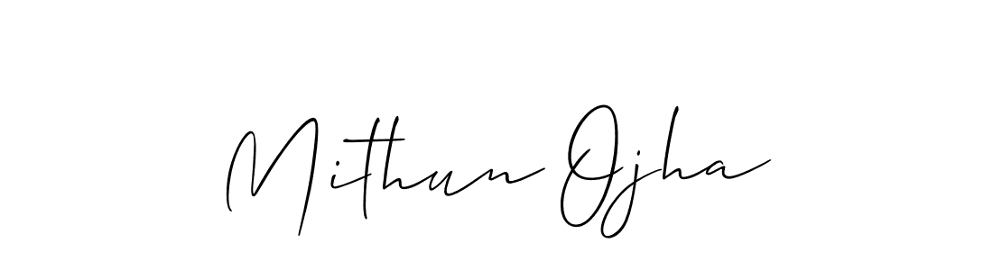 Allison_Script is a professional signature style that is perfect for those who want to add a touch of class to their signature. It is also a great choice for those who want to make their signature more unique. Get Mithun Ojha name to fancy signature for free. Mithun Ojha signature style 2 images and pictures png