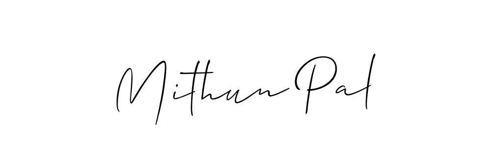 How to make Mithun Pal signature? Allison_Script is a professional autograph style. Create handwritten signature for Mithun Pal name. Mithun Pal signature style 2 images and pictures png