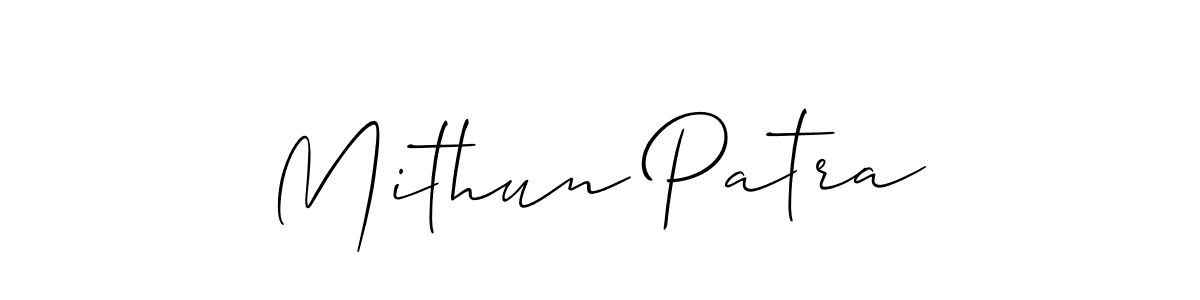 Design your own signature with our free online signature maker. With this signature software, you can create a handwritten (Allison_Script) signature for name Mithun Patra. Mithun Patra signature style 2 images and pictures png