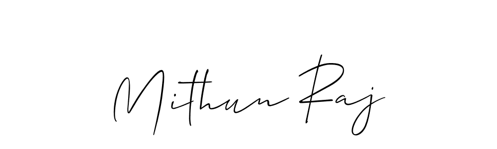 You should practise on your own different ways (Allison_Script) to write your name (Mithun Raj) in signature. don't let someone else do it for you. Mithun Raj signature style 2 images and pictures png