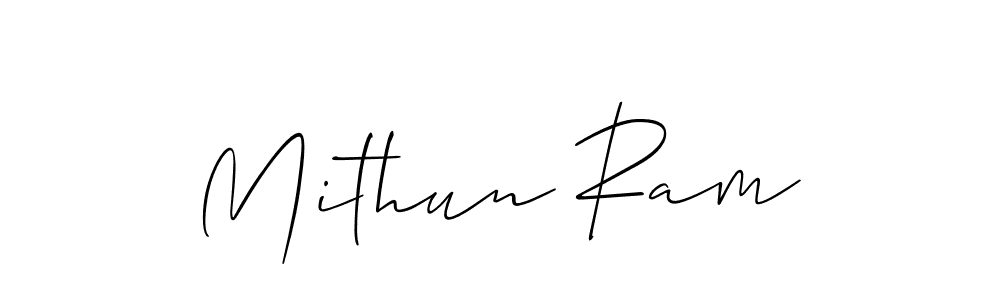 Similarly Allison_Script is the best handwritten signature design. Signature creator online .You can use it as an online autograph creator for name Mithun Ram. Mithun Ram signature style 2 images and pictures png