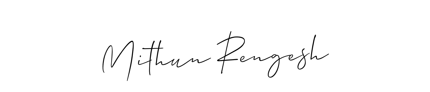 It looks lik you need a new signature style for name Mithun Rengesh. Design unique handwritten (Allison_Script) signature with our free signature maker in just a few clicks. Mithun Rengesh signature style 2 images and pictures png