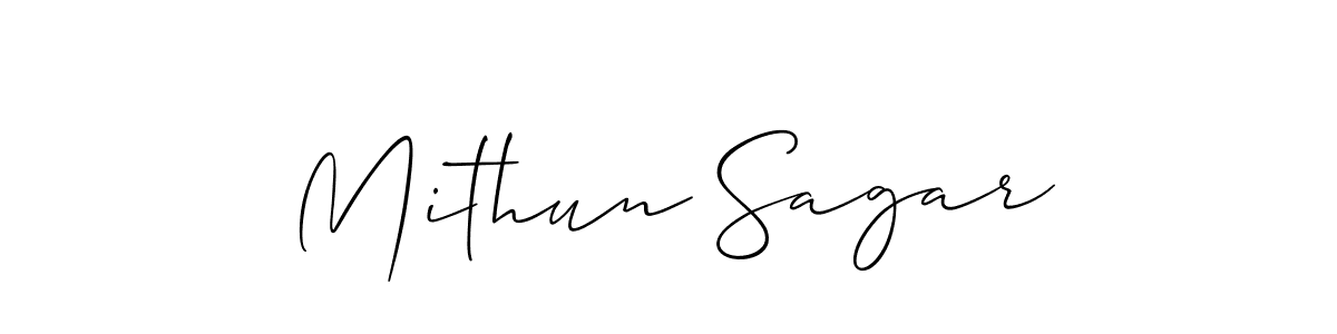 Make a beautiful signature design for name Mithun Sagar. Use this online signature maker to create a handwritten signature for free. Mithun Sagar signature style 2 images and pictures png