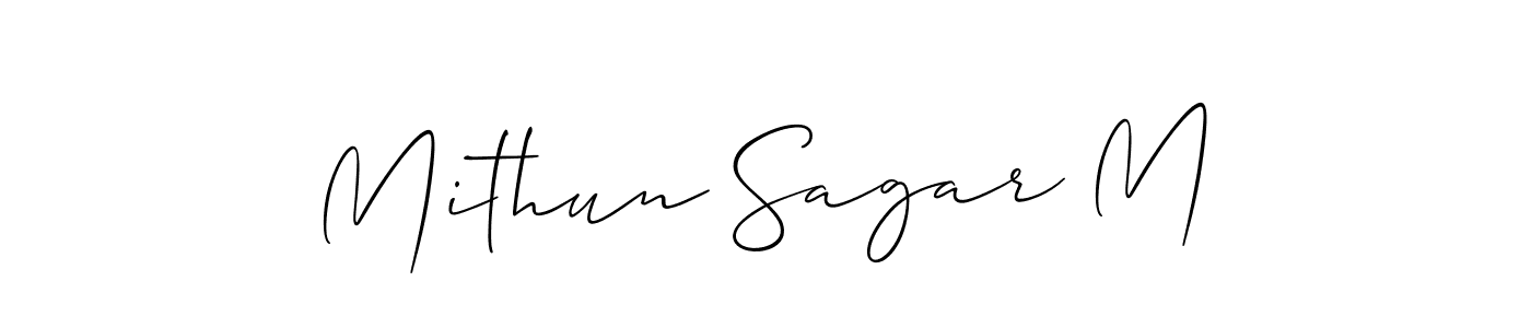 Make a beautiful signature design for name Mithun Sagar M. Use this online signature maker to create a handwritten signature for free. Mithun Sagar M signature style 2 images and pictures png