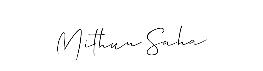 Design your own signature with our free online signature maker. With this signature software, you can create a handwritten (Allison_Script) signature for name Mithun Saha. Mithun Saha signature style 2 images and pictures png