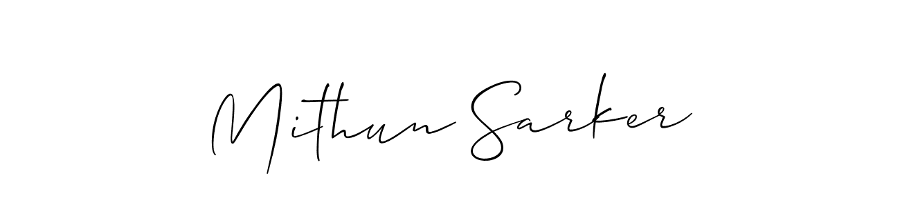 How to make Mithun Sarker signature? Allison_Script is a professional autograph style. Create handwritten signature for Mithun Sarker name. Mithun Sarker signature style 2 images and pictures png