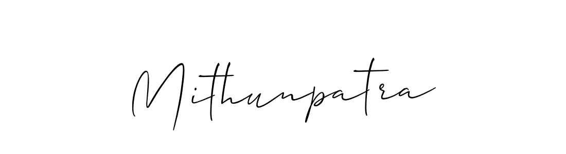 How to make Mithunpatra signature? Allison_Script is a professional autograph style. Create handwritten signature for Mithunpatra name. Mithunpatra signature style 2 images and pictures png