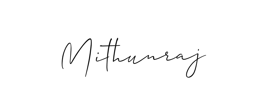 Allison_Script is a professional signature style that is perfect for those who want to add a touch of class to their signature. It is also a great choice for those who want to make their signature more unique. Get Mithunraj name to fancy signature for free. Mithunraj signature style 2 images and pictures png