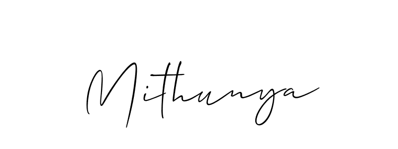 Make a short Mithunya signature style. Manage your documents anywhere anytime using Allison_Script. Create and add eSignatures, submit forms, share and send files easily. Mithunya signature style 2 images and pictures png