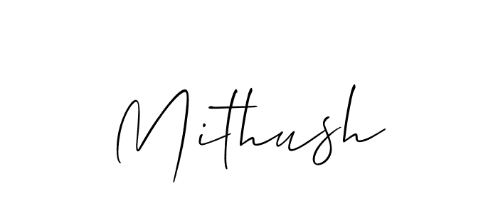 Create a beautiful signature design for name Mithush. With this signature (Allison_Script) fonts, you can make a handwritten signature for free. Mithush signature style 2 images and pictures png