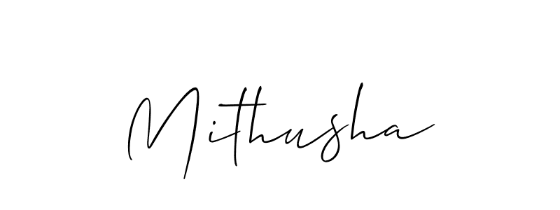 Make a short Mithusha signature style. Manage your documents anywhere anytime using Allison_Script. Create and add eSignatures, submit forms, share and send files easily. Mithusha signature style 2 images and pictures png