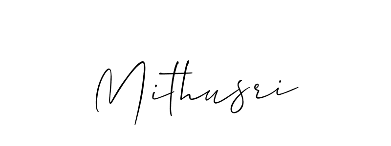 Use a signature maker to create a handwritten signature online. With this signature software, you can design (Allison_Script) your own signature for name Mithusri. Mithusri signature style 2 images and pictures png