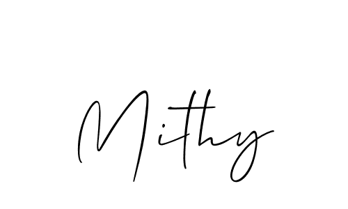 Create a beautiful signature design for name Mithy. With this signature (Allison_Script) fonts, you can make a handwritten signature for free. Mithy signature style 2 images and pictures png