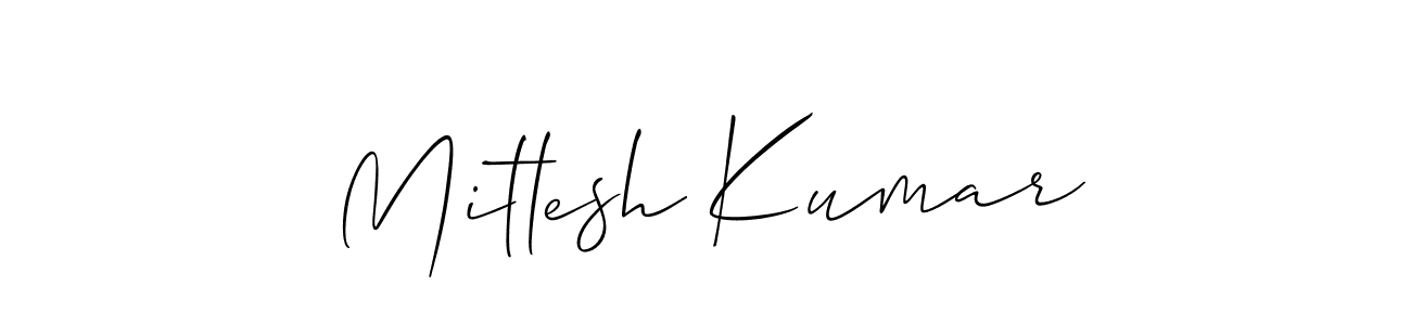 Also we have Mitlesh Kumar name is the best signature style. Create professional handwritten signature collection using Allison_Script autograph style. Mitlesh Kumar signature style 2 images and pictures png