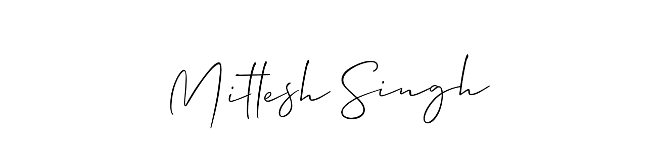 This is the best signature style for the Mitlesh Singh name. Also you like these signature font (Allison_Script). Mix name signature. Mitlesh Singh signature style 2 images and pictures png