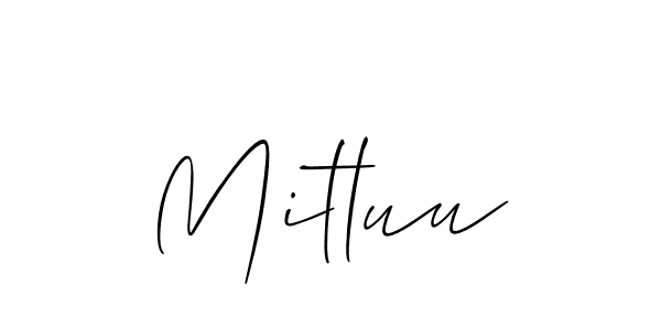 Also You can easily find your signature by using the search form. We will create Mitluu name handwritten signature images for you free of cost using Allison_Script sign style. Mitluu signature style 2 images and pictures png