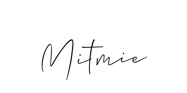 if you are searching for the best signature style for your name Mitmie. so please give up your signature search. here we have designed multiple signature styles  using Allison_Script. Mitmie signature style 2 images and pictures png