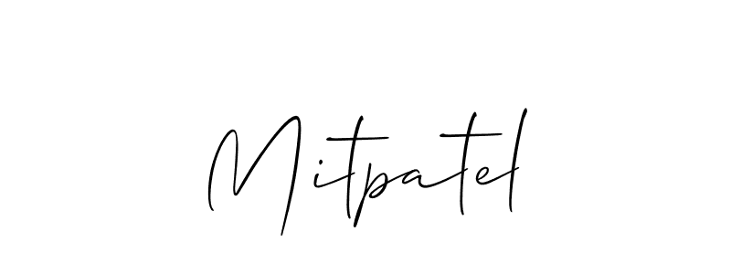 Make a beautiful signature design for name Mitpatel. With this signature (Allison_Script) style, you can create a handwritten signature for free. Mitpatel signature style 2 images and pictures png