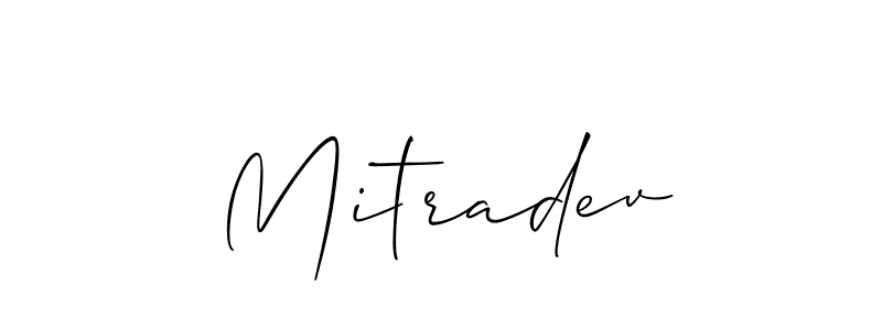 How to Draw Mitradev signature style? Allison_Script is a latest design signature styles for name Mitradev. Mitradev signature style 2 images and pictures png