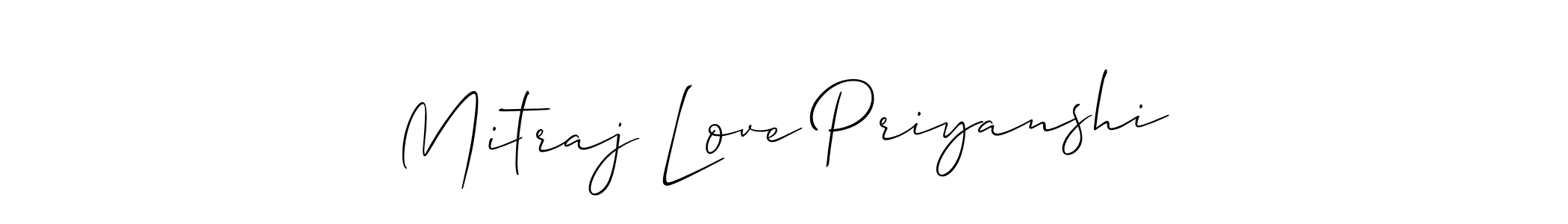 Check out images of Autograph of Mitraj Love Priyanshi name. Actor Mitraj Love Priyanshi Signature Style. Allison_Script is a professional sign style online. Mitraj Love Priyanshi signature style 2 images and pictures png