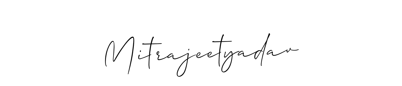 You should practise on your own different ways (Allison_Script) to write your name (Mitrajeetyadav) in signature. don't let someone else do it for you. Mitrajeetyadav signature style 2 images and pictures png