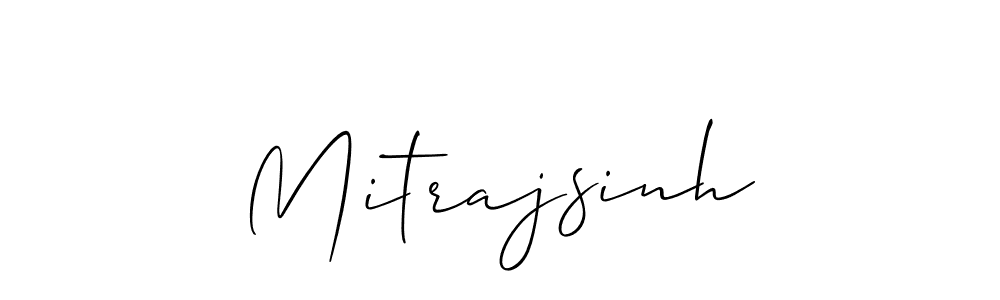 Use a signature maker to create a handwritten signature online. With this signature software, you can design (Allison_Script) your own signature for name Mitrajsinh. Mitrajsinh signature style 2 images and pictures png