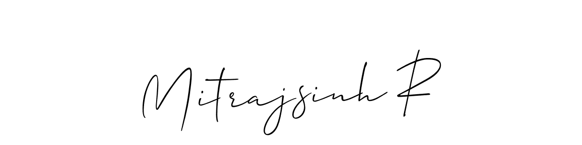 How to make Mitrajsinh R signature? Allison_Script is a professional autograph style. Create handwritten signature for Mitrajsinh R name. Mitrajsinh R signature style 2 images and pictures png