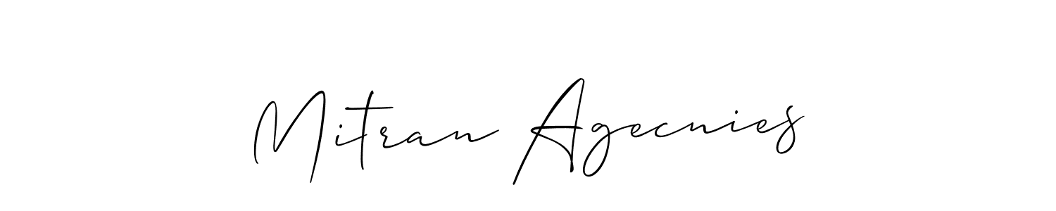 Also You can easily find your signature by using the search form. We will create Mitran Agecnies name handwritten signature images for you free of cost using Allison_Script sign style. Mitran Agecnies signature style 2 images and pictures png