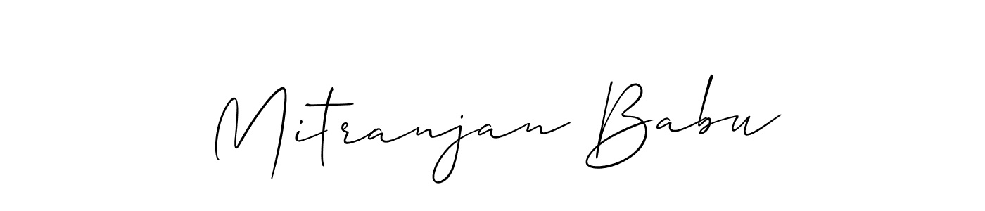 You should practise on your own different ways (Allison_Script) to write your name (Mitranjan Babu) in signature. don't let someone else do it for you. Mitranjan Babu signature style 2 images and pictures png