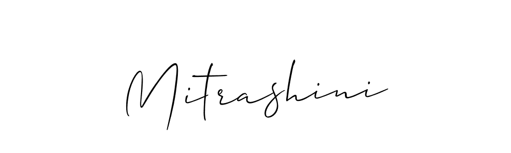 How to make Mitrashini name signature. Use Allison_Script style for creating short signs online. This is the latest handwritten sign. Mitrashini signature style 2 images and pictures png