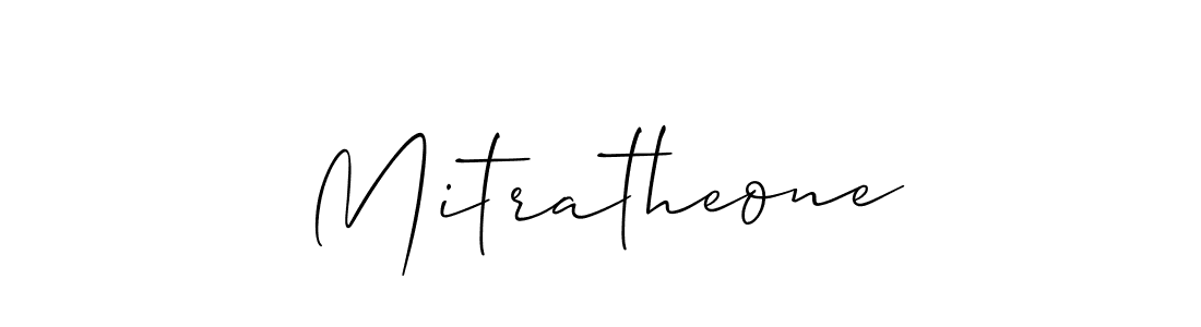 Create a beautiful signature design for name Mitratheone. With this signature (Allison_Script) fonts, you can make a handwritten signature for free. Mitratheone signature style 2 images and pictures png