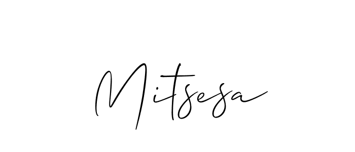 How to make Mitsesa signature? Allison_Script is a professional autograph style. Create handwritten signature for Mitsesa name. Mitsesa signature style 2 images and pictures png