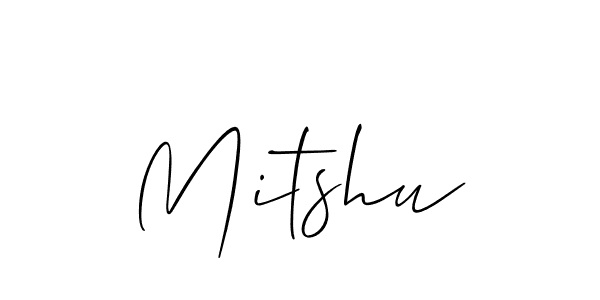 Create a beautiful signature design for name Mitshu. With this signature (Allison_Script) fonts, you can make a handwritten signature for free. Mitshu signature style 2 images and pictures png