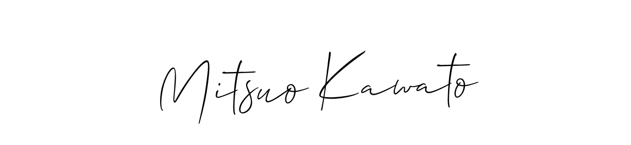 The best way (Allison_Script) to make a short signature is to pick only two or three words in your name. The name Mitsuo Kawato include a total of six letters. For converting this name. Mitsuo Kawato signature style 2 images and pictures png