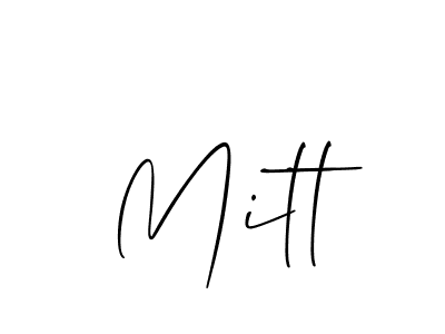 Make a beautiful signature design for name Mitt. Use this online signature maker to create a handwritten signature for free. Mitt signature style 2 images and pictures png