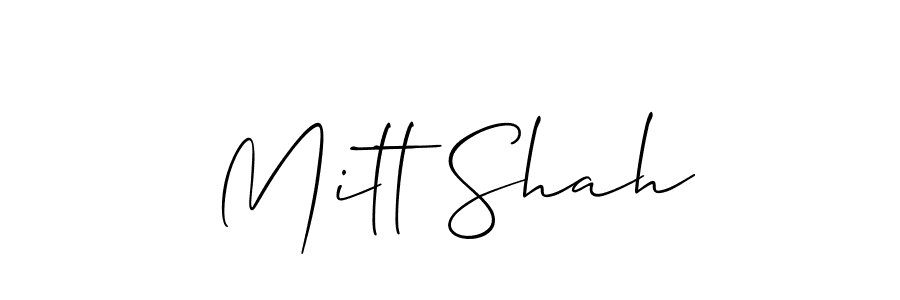 It looks lik you need a new signature style for name Mitt Shah. Design unique handwritten (Allison_Script) signature with our free signature maker in just a few clicks. Mitt Shah signature style 2 images and pictures png