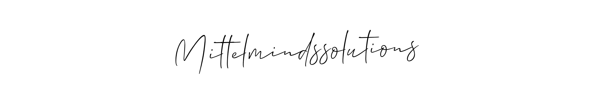 Best and Professional Signature Style for Mittelmindssolutions. Allison_Script Best Signature Style Collection. Mittelmindssolutions signature style 2 images and pictures png