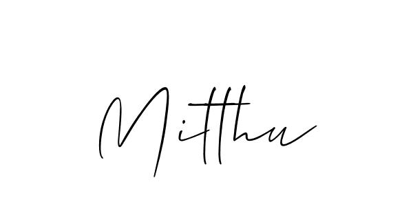 Create a beautiful signature design for name Mitthu. With this signature (Allison_Script) fonts, you can make a handwritten signature for free. Mitthu signature style 2 images and pictures png