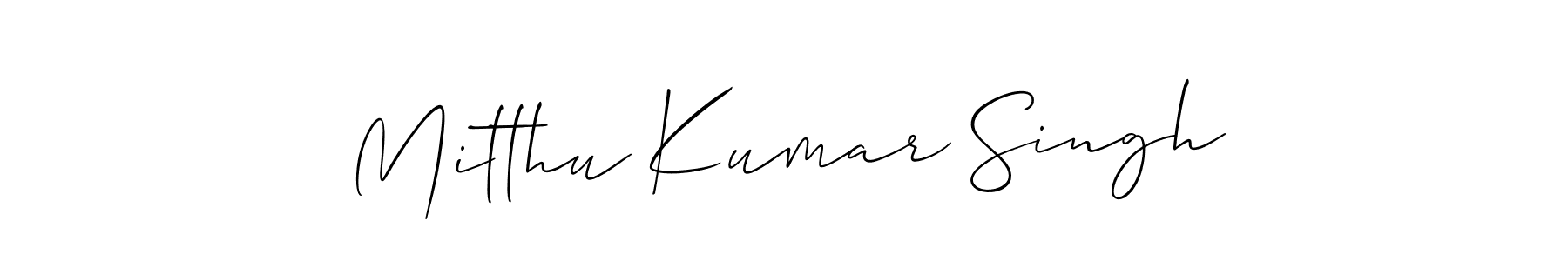 Design your own signature with our free online signature maker. With this signature software, you can create a handwritten (Allison_Script) signature for name Mitthu Kumar Singh. Mitthu Kumar Singh signature style 2 images and pictures png